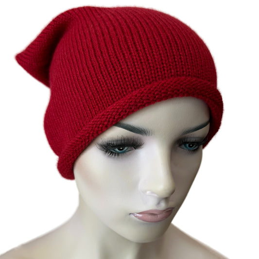 HATWORLD Knitted Beanies - UNISEX - 100% Acrylic - ONE SIZE - RED