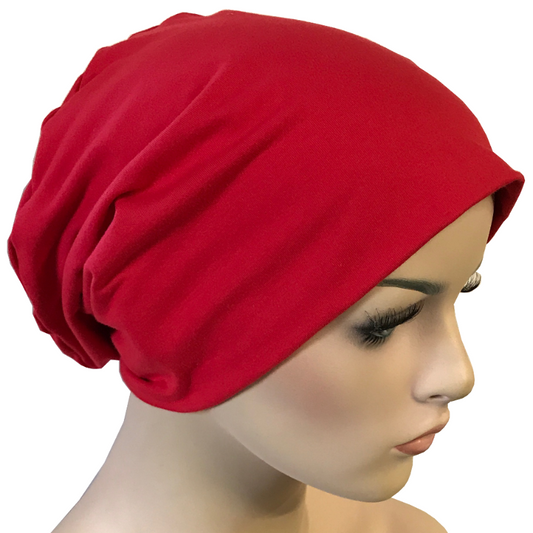 Cotton Chemo Turban - Lined - Red