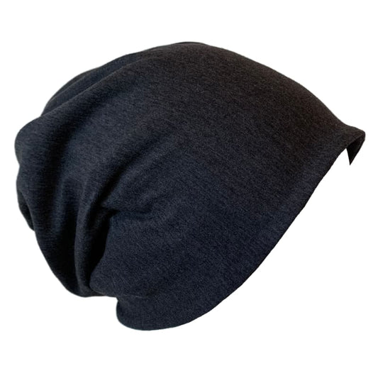 Chemo Beanies with a Twist - Cotton - Charcoal