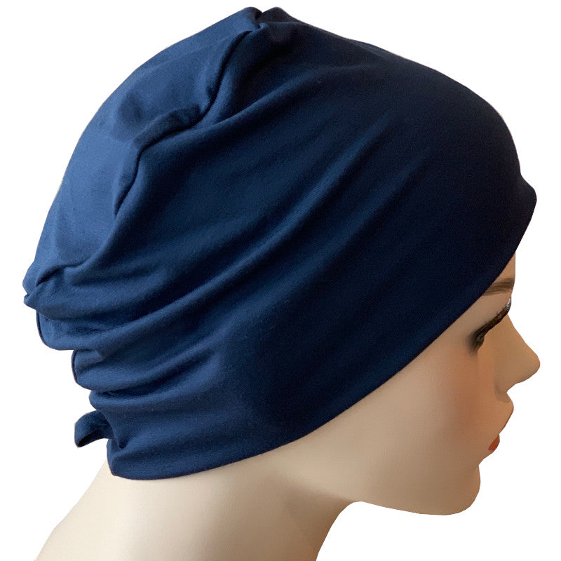 Donna Hat with Loop for Scarf - Navy