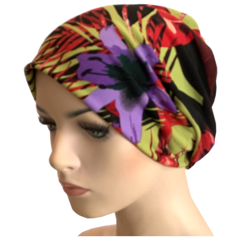 Chemo Beanies - Comfort Stretch - Orchid Bouquet