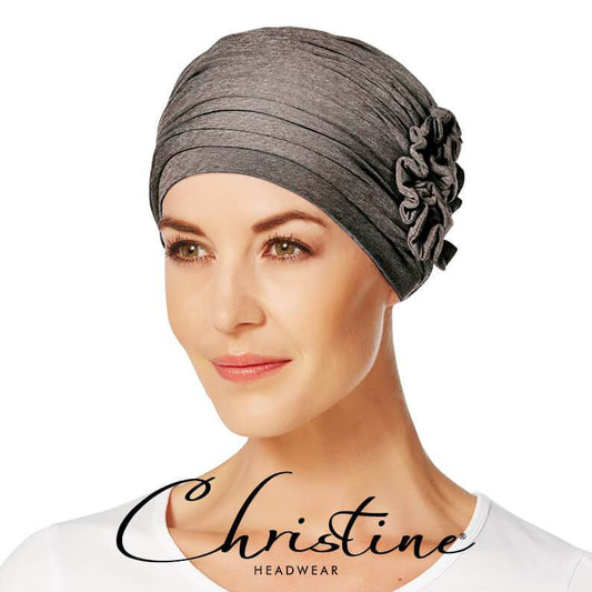 Christine - Lotus Turban - Brown Melange