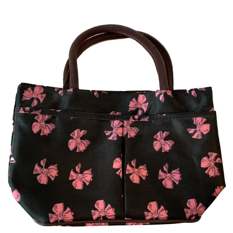 Handbag - Black with Pink Bows