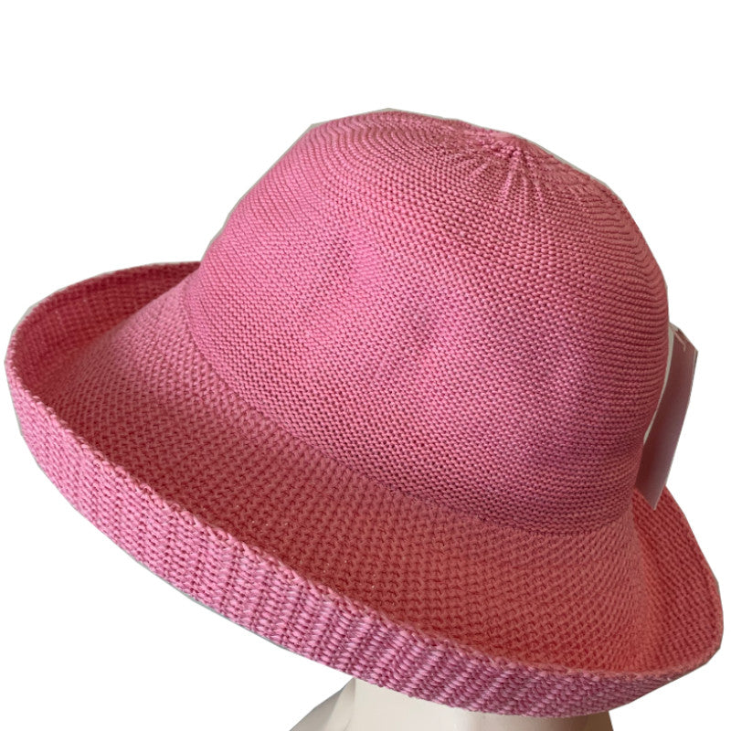 Sun Hats - Polyester Knit - Breton Style - Pink