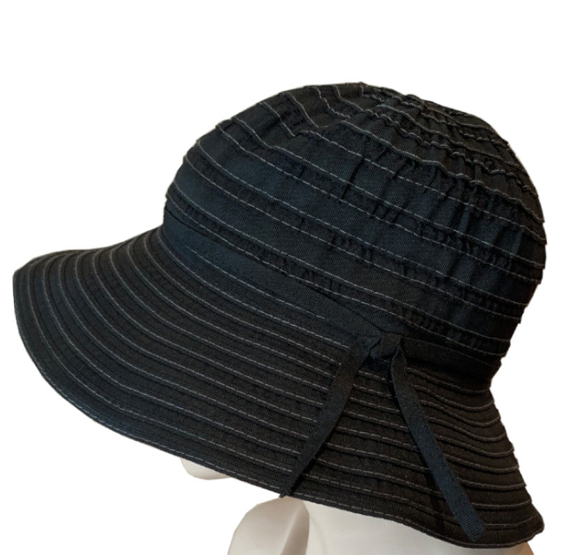 Sun Hats - Medium Brim - Ribbon Braid - Black