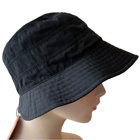 Rain Hat - Cloche Style - Black