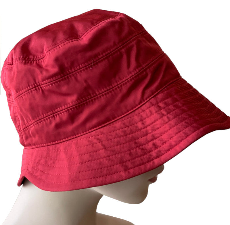 Rain Hat - Cloche Style - Red