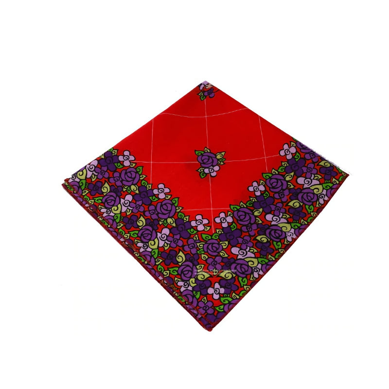 Square Bandana Red Hat Society Floral