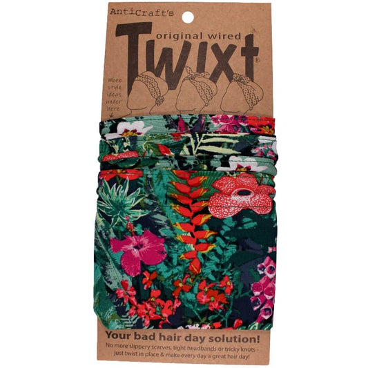 TWIXT Wired Head Wrap - Deep Jungle Floral